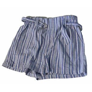 Sapphire Red Women’s Linen Rayon Shorts Size Large Dusty Blue‎